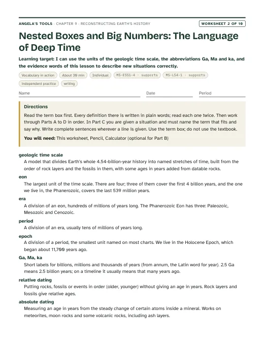First page of Nested Boxes and Big Numbers: The Language of Deep Time