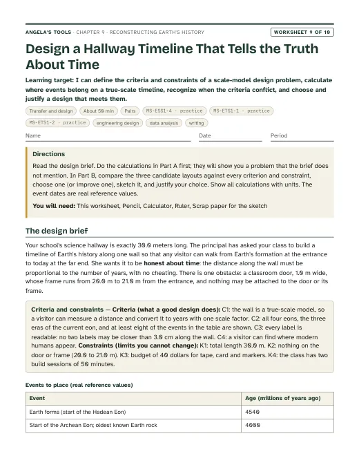 First page of Design a Hallway Timeline That Tells the Truth About Time