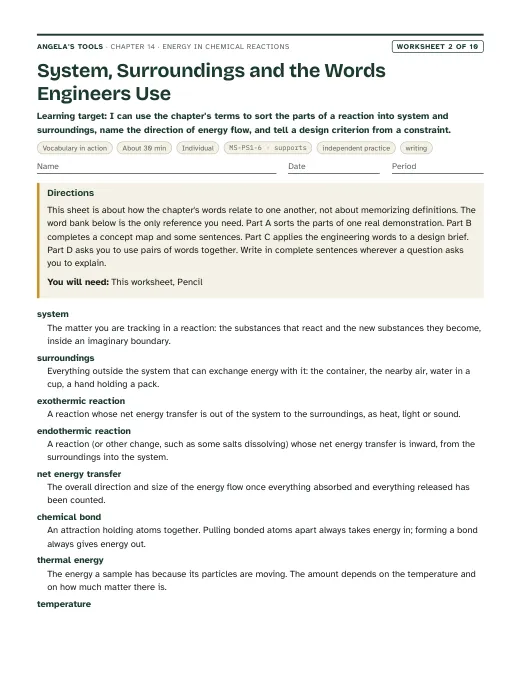 First page of System, Surroundings and the Words Engineers Use
