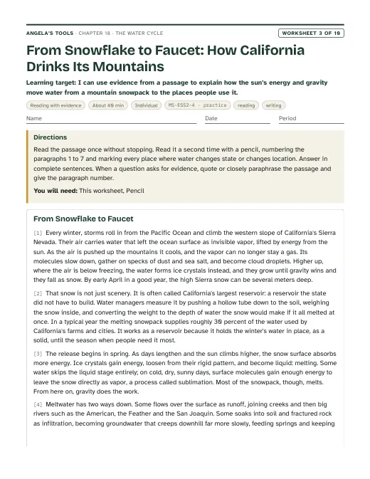 First page of From Snowflake to Faucet: How California Drinks Its Mountains