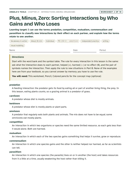 First page of Plus, Minus, Zero: Sorting Interactions by Who Gains and Who Loses
